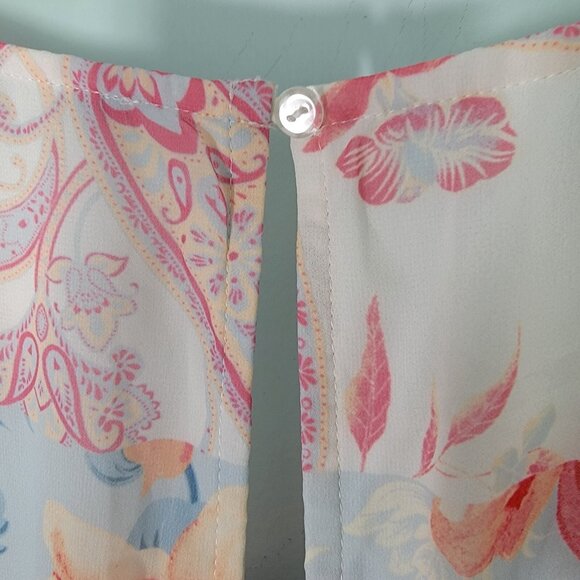 NWT White Birch Dress Multicolor Pastel Floral Size 1X Ruffle NEW - Picture 7 of 13